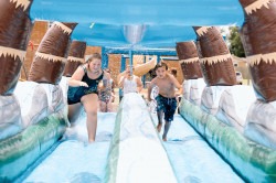 1718591800912 1722731451 35' TROPICAL DUAL LANE INFLATABLE SLIP AND SPLASH SLIDE