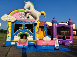 FB IMG 1716751480555 1722910372 UNICORN IN THE CLOUDS 20 FT TALL COMBO WET/DRY SLIDE