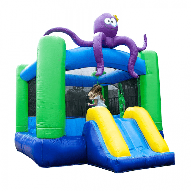 OCTOPUS BOUNCE HOUSE WITH SLIDE TODDLER UNIT