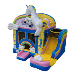 Unicorn20in20the20Clouds20Combo20Side20View 1712804645 UNICORN IN THE CLOUDS 20 FT TALL COMBO WET/DRY SLIDE