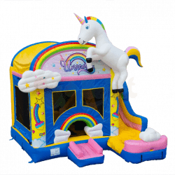 UNICORN IN THE CLOUDS 20 FT TALL COMBO WET/DRY SLIDE