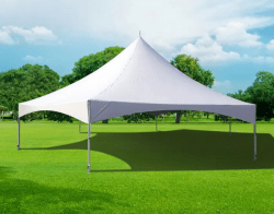 40' HEXAGON PREMIUM HIGH PEAK WHITE TENT