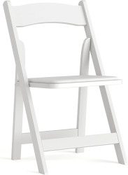 WHITE PADDED FOLDING CHAIRS