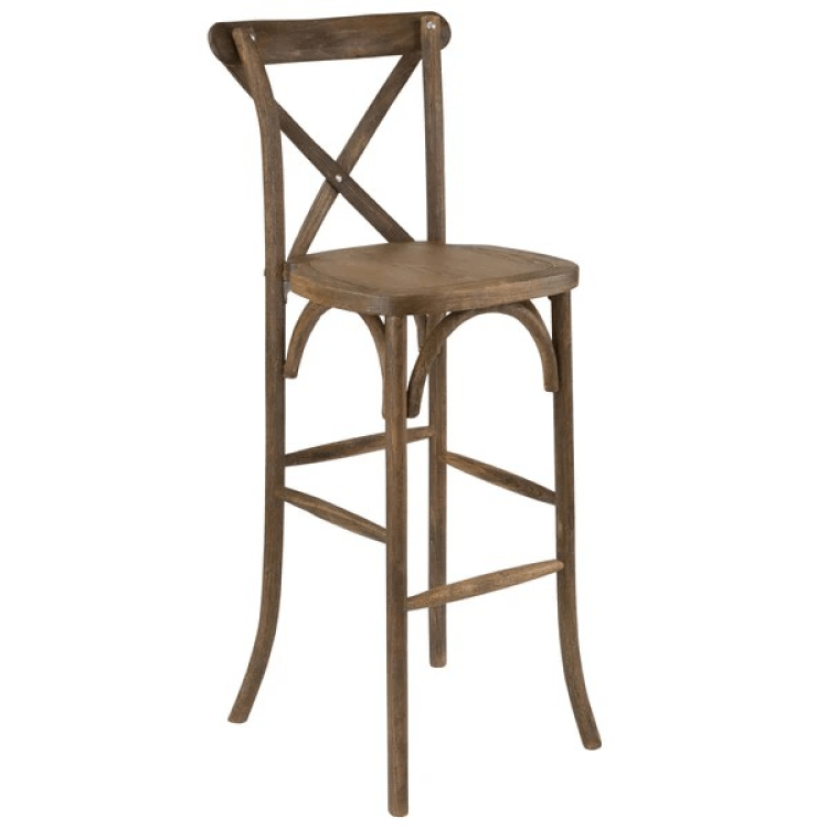 Brown Cross Back Barstools